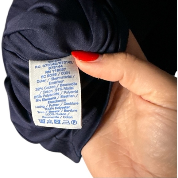 Boden Broderie Ponte Navy Dress Size 4L - Picture 6 of 6